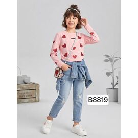 Фотография Свитер детский на девочку B8819 pink р.8-12 "Фунтик" недорого оптом от прямого поставщика