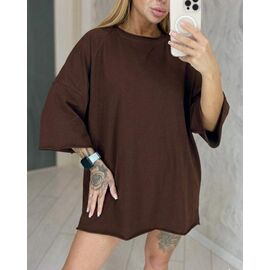 футболка жіноча LR1778 brown р.46-48 "Lora" недорого оптом від прямого постачальника
