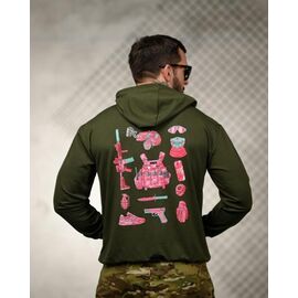 Худи чоловічий 1464 khaki р.M-3XL "Madoka" недорого оптом від прямого постачальника