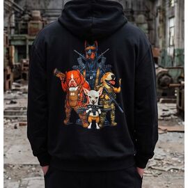 Худи чоловічий 1468 black р.M-3XL "Madoka" недорого оптом від прямого постачальника