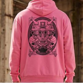 Худи чоловічий 1482 pink р.M-3XL "Madoka" недорого оптом від прямого постачальника