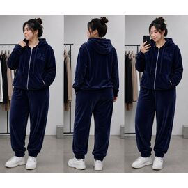 Костюм спортивний жіночий теплий SV3502 navy р.52-58 "WHITE" недорого оптом від прямого постачальника