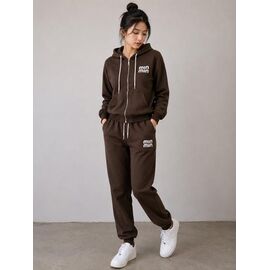 Костюм спортивний жіночий теплий SV3548 brown р.44-52 "WHITE" недорого оптом від прямого постачальника