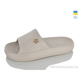 Шльопанці жіночі полегшені Літо N122 беж (6 пар р.36-41) "Lot Shoes" недорого оптом від прямого постачальника