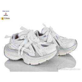 Кросівки дитячі модні Весна/осінь A6211 white-grey (7 пар р.31-37) "Clibee-Doremi" недорого оптом від прямого постачальника