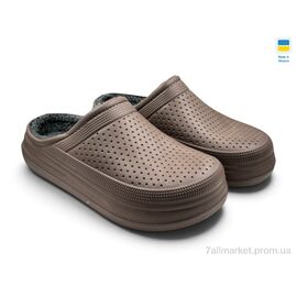 Фотография Сабо мужские зима С115 коричневий (6 пар р.41-45) "Rai shoes" недорого оптом от прямого поставщика