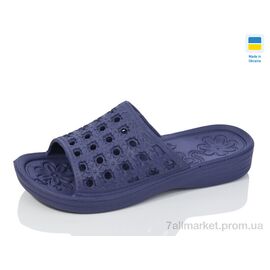 Шльопанці жіночі полегшені Літо N19 т.синій (6 пар р.36-41) "Lot Shoes" недорого оптом від прямого постачальника
