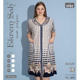 Халат жіночий 5982 beige р.XL-4XL "Cotpark" недорого оптом від прямого постачальника