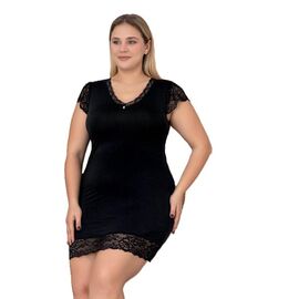 Нічня жіноча 10736B black р.2XL-5XL "Cotpark" недорого оптом від прямого постачальника