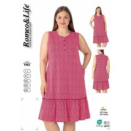 Жіночий сарафан 7943 pink р.L-4XL "Cotpark" недорого оптом від прямого постачальника