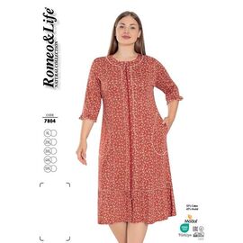 Халат жіночий 7804 red р.XL-5XL "Cotpark" недорого оптом від прямого постачальника