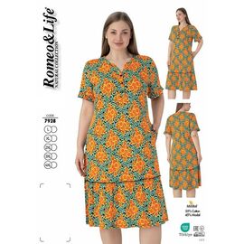 Сукня літня жіноча 7928 yellow-green р.L-4XL "Cotpark" недорого оптом від прямого постачальника