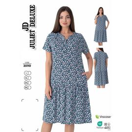 Сукня літня жіноча 35110 blue р.L-3XL "Cotpark" недорого оптом від прямого постачальника