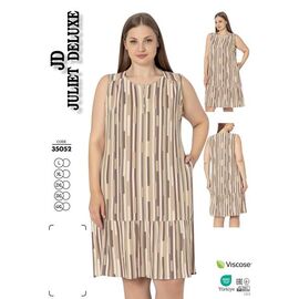 Жіночий сарафан 35052 beige р.L-4XL "Cotpark" недорого оптом від прямого постачальника