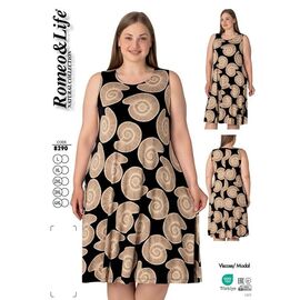 Нічня жіноча 8290 beige-black р.L-4XL "Cotpark" недорого оптом від прямого постачальника