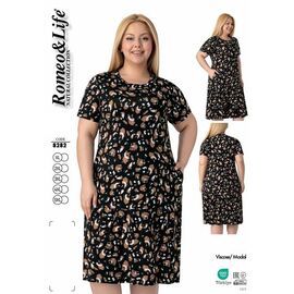 Халат жіночий 8282 black р.XL-5XL "Cotpark" недорого оптом від прямого постачальника