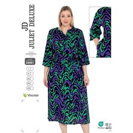 Сукня літня жіноча 33441 green-violet р.L-4XL "Cotpark" недорого оптом від прямого постачальника