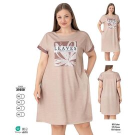 Нічня жіноча 21050 beige р.2XL-5XL "Cotpark" недорого оптом від прямого постачальника