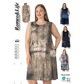 Жіночий сарафан 8298 beige р.L-4XL "Cotpark" недорого оптом від прямого постачальника