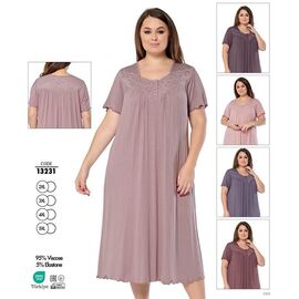 Нічня жіноча 13231 pink р.2XL-5XL "Cotpark" недорого оптом від прямого постачальника