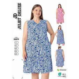 Сукня літня жіноча 35079 blue р.L-4XL "Cotpark" недорого оптом від прямого постачальника