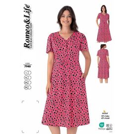 Фотография Платье летнее женское 7940 fuchsia р.L-3XL "Cotpark" недорого оптом от прямого поставщика