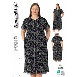 Халат жіночий 8116 black р.XL-4XL "Cotpark" недорого оптом від прямого постачальника