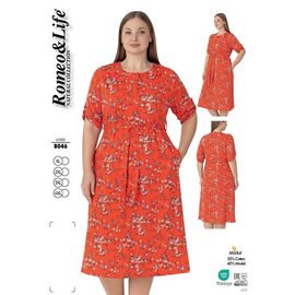 Сукня літня жіноча 8046 orange р.XL-4XL "Cotpark" недорого оптом від прямого постачальника