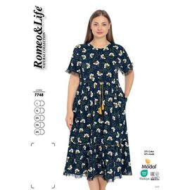 Сукня літня жіноча 7748 d.green р.L-4XL "Cotpark" недорого оптом від прямого постачальника