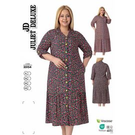 Халат жіночий 35154 green-fuchsia р.XL-4XL "Cotpark" недорого оптом від прямого постачальника
