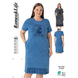 Сукня літня жіноча 8066 black р.2XL-6XL "Cotpark" недорого оптом від прямого постачальника