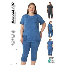 Костюм жіночий 6190 blue р.2XL-6XL "Cotpark" недорого оптом від прямого постачальника