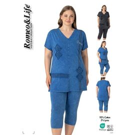 Костюм жіночий 6187 blue р.2XL-6XL "Cotpark" недорого оптом від прямого постачальника