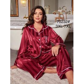 Піжама жіноча 70232 red р.3XL-7XL "Estima" недорого оптом від прямого постачальника