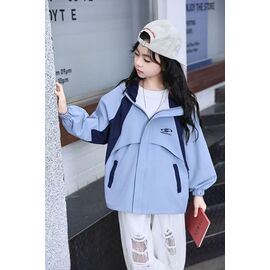 Фотография Куртка детская демисезонная на девочку 8127 l.blue р.8-12 "Flong" недорого оптом от прямого поставщика