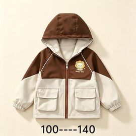Фотография Куртка детская демисезонная на мальчика 882603 brown р.3-7 "Flong" недорого оптом от прямого поставщика