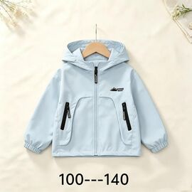 Фотография Куртка детская демисезонная на мальчика 882611 l.blue р.3-7 "Flong" недорого оптом от прямого поставщика