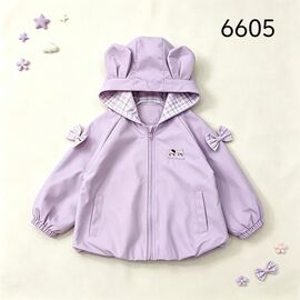 Фотография Куртка детская демисезонная на девочку 6605 lilac р.3-7 "Flong" недорого оптом от прямого поставщика