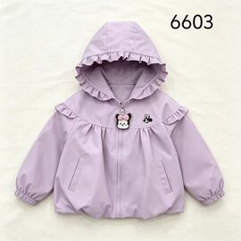 Фотография Куртка детская демисезонная на девочку 6603 purple р.3-7 "Flong" недорого оптом от прямого поставщика
