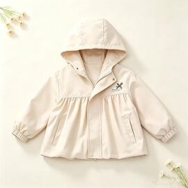 Фотография Куртка детская демисезонная на девочку 882658 beige р.3-7 "Flong" недорого оптом от прямого поставщика