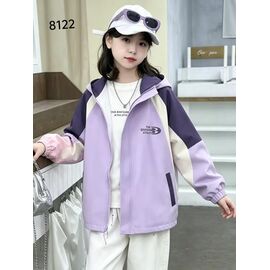 Фотография Куртка детская демисезонная на девочку 8122 lilac р.7-11 "Flong" недорого оптом от прямого поставщика