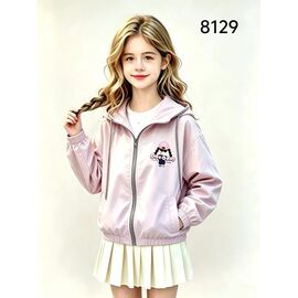 Фотография Куртка детская демисезонная на девочку 8129 pink р.7-11 "Flong" недорого оптом от прямого поставщика