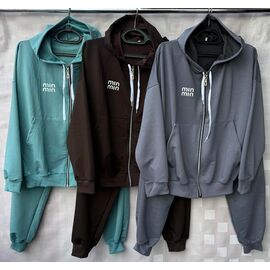 Костюм спортивний жіночий теплий S4217 grey р.44-52 "Shon" недорого оптом від прямого постачальника