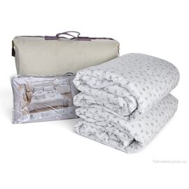 Постільна білизна  23312 Єврокомплект 2ковдри(літо.зима) 200x230grey (1 шт. р.сітка) "Obuvok" недорого оптом від прямого постачальника