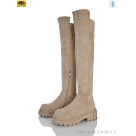 Ботфорти жіночі Весна/осінь M10 beige (6 пар р.36-40) "Mei De Li" недорого оптом від прямого постачальника