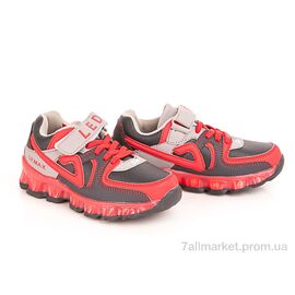 Фотография Кроссовки детские модные Весна/осень D8066-1 navy-grey-red (8 пар р.28-35) "Veer-Demax" недорого оптом от прямого поставщика