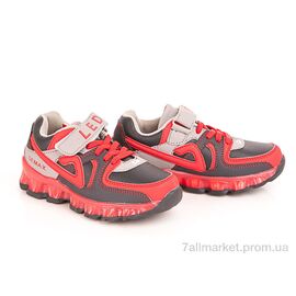 Фотография Кроссовки детские модные Весна/осень D8066-1 navy-grey-red (8 пар р.28-35) "Veer-Demax 2" недорого оптом от прямого поставщика