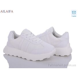 Фотография Кроссовки женские модные Весна/осень 2393 white піна (6 пар р.36-41) "Ailaifa" недорого оптом от прямого поставщика