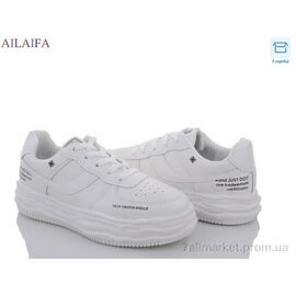 Фотография Кроссовки женские модные Весна/осень 8817 white (8 пар р.36-41) "Ailaifa" недорого оптом от прямого поставщика