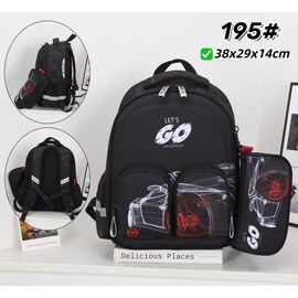 Портфель дитячий на хлопчика 195 black р.38-29-14 "Candy bags" недорого від прямого постачальника